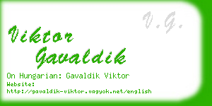 viktor gavaldik business card